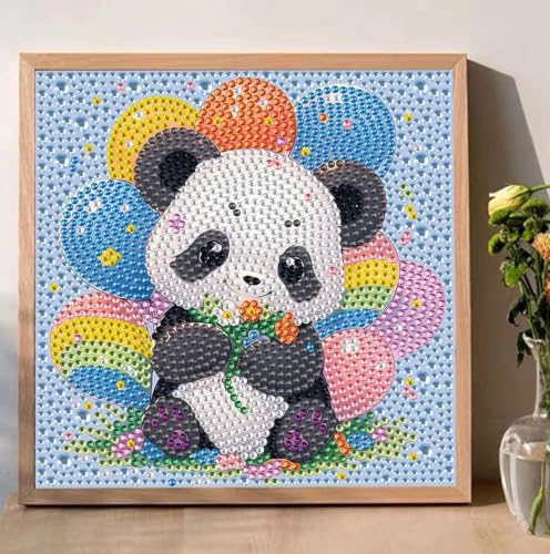 JATOK Diamond Art Kits for Kids, Gem Craft Kits, 6 Pack, Animals, 6 x 6 in - color: Amber