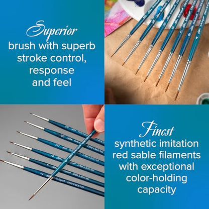 Silver Brush Limited BelleAqua Calligraphers Watercolor Brush Set, 3pc | Small and Medium Triangle, 3/4 Inch Stroke, Short Handle, Soft Synthetic Red Sable, Fine Point Bristle, Calligraphy Painting - color: Calligraphers Watercolor Set