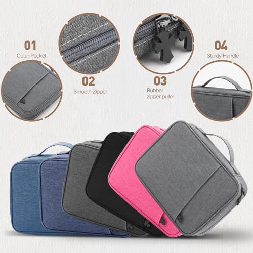 Bible Cover Bag With For Women Men Scripture Study Carrying Book Cover - color: violet