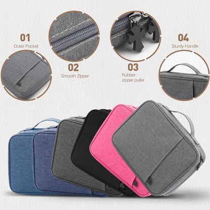 Bible Cover Bag With For Women Men Scripture Study Carrying Book Cover - color: violet