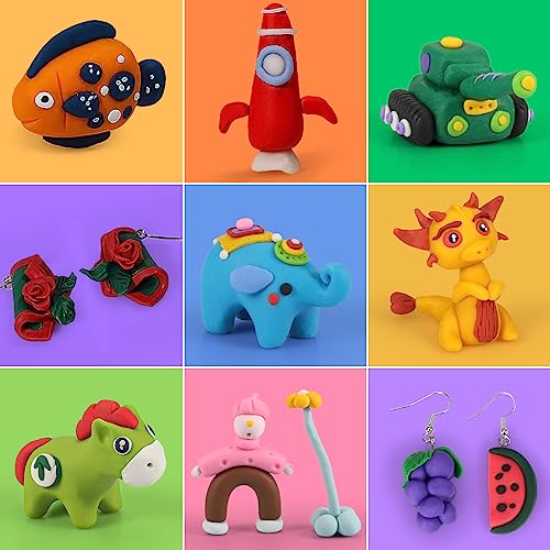 Ixiaoyoo 70 Colors Polymer Clay, Oven Bake DIY Modeling Clay for Kids - color: 70 Colors