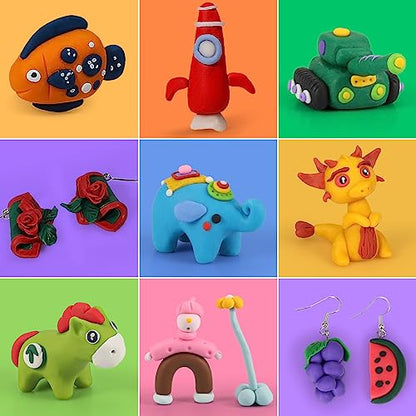 Ixiaoyoo 60 Colors Polymer Clay, Oven Bake DIY Modeling Clay for Kids - color: 60 Colors