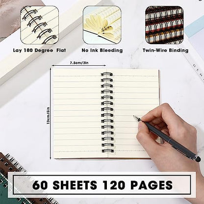 Jutom 18 Pcs Small Spiral Notebook Memo Pad 3x5, Multi Color - color: Multi Color