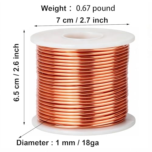 18GA 1MM，0.67 Pound 448ft Rose Gold Aluminum Wire for Crafting Bendable Sculpting Wire, Tarnish Resistant for Jewelry Making, Sculpture & DIY Art Crafts - color: Rose Gold, size: 18GA 1MM