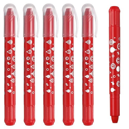 PATIKIL Watercolor Gel Crayon, 6Pcs Twist Coloring Red Crayon - color: Red