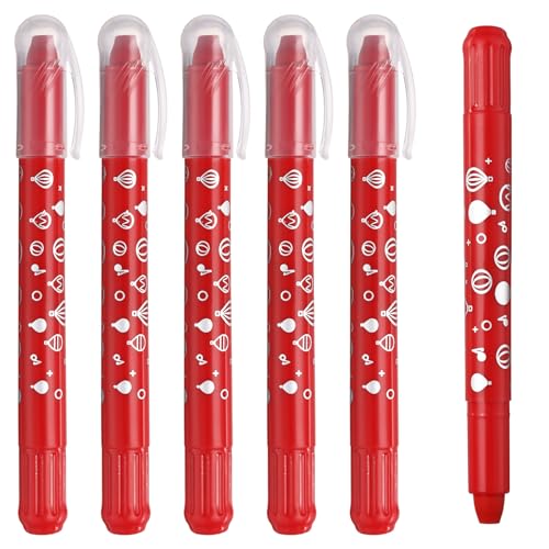 PATIKIL Watercolor Gel Crayon, 6Pcs Twist Coloring Red Crayon - color: Red