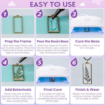 LET'S RESIN 250g UV Resin Jewelry Making Kit, 153Pcs Starter Kit with Light - size: 250g Jewelry Making Kit