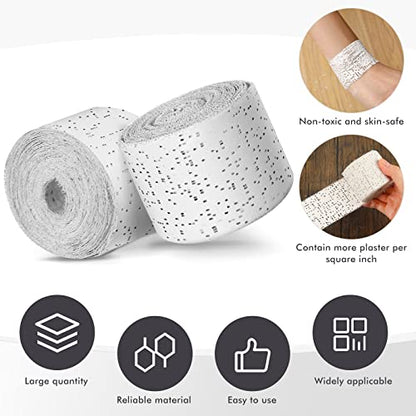 Preboun 50 Pack Plaster Cloth Gauze Bulk for Craft Art, 2 Inch x 180 Inch | Ideal Paper Mache Belly Casting Mask Making, Plaster Strips School Classroom Back to School Art Projects - size: 2 Inch X 180 Inch
