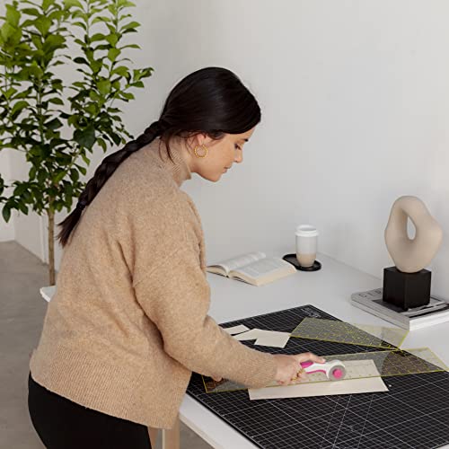 Elan Cutting Mat A1 Black & Taupe, Large Self Healing Cutting Mat 24 x 36 Inch, 5-Ply Craft Board Black, Hobby Board for Crafts 24x36 Inch - style: 36 x 24"