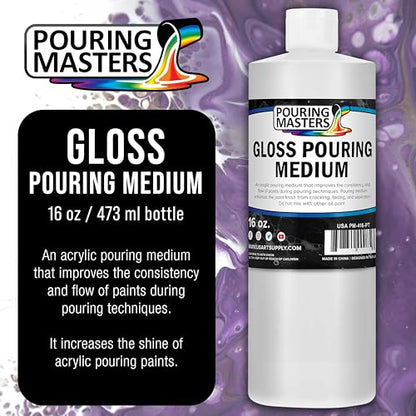 U.S. Art Supply Professional Gloss Pouring Medium 16oz (Pint) - Improves Paint Flow & Cell Effects Creator, Viscosity Adjuster for Art Acrylic Painting - size: 16 Fl Oz (Pack of 1)