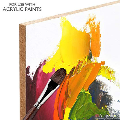 Ampersand Canvas Texture | 4x4 | 3/8" Cradled | Textured Gesso Panel - size: 4"x4", style: 3/8" Cradled