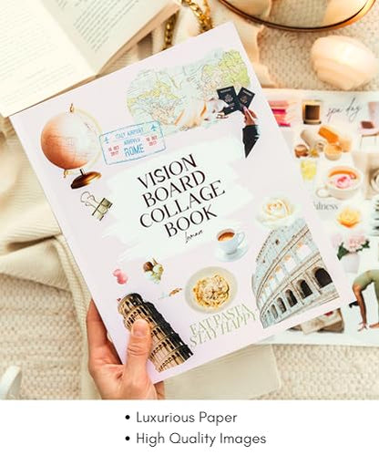 Lamare Vision Board Collage Book - 1000+ Images & Vision Board Supplies | Bring Your Dreams to Life | Collage Kit, Vision Board Kit, & Collage Supplies for Manifestation, Scrapbooking, & Inspiration - color: Collage Book