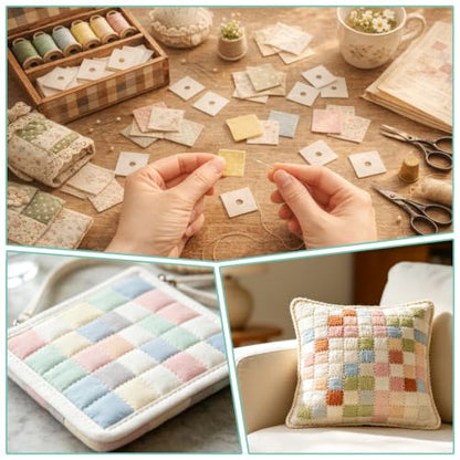 1000 PCS 1" Square Paper Piecing Templates, Quilting Templates Accessories for DIY Patchwork Crafts and Sewing Supplies﻿ - size: 1 Inch-1000pcs Square