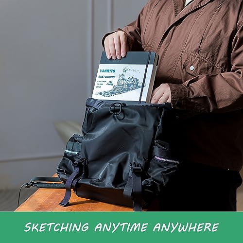 Vanrtto Hardcover Sketch Book, Square Mixed Media Sketchbook 8x8 in 2 Pack | Hardcover Square Sketch Book 120LB/200GSM Drawing Paper, 240 Pages/120 Sheets Sketch Pad for Adults, Mixed Media Sketchbook - size: 8x8 INCH 2 PACK