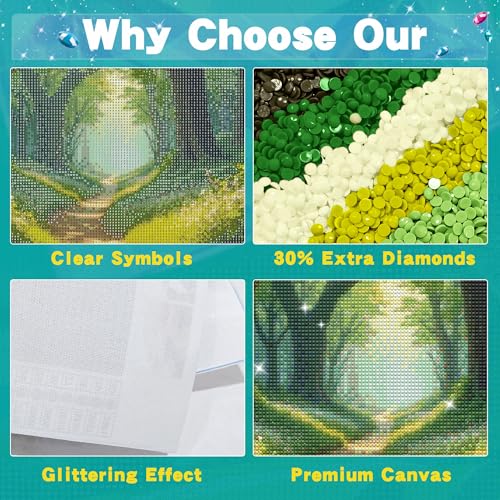 JOOZ Large Diamond Painting Kits for Adults, 5D Landscape Diamond Art Kits
