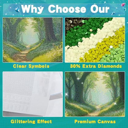 JOOZ Large Diamond Painting Kits for Adults, 5D Landscape Diamond Art Kits