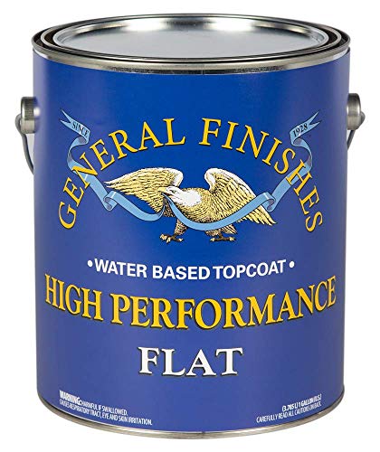 General Finishes High Performance Water Based Topcoat, 1 Gallon, Flat - color: Flat, size: 1 Gallon
