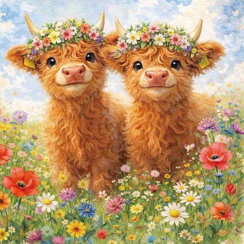 5D Diamond Painting Kits For Beginners Diamond Art Cow Diamond Art Kit 14X14 Inch DIY Diamond Painting Kits For Adults Diamond Art Set - color: FYZZ-142