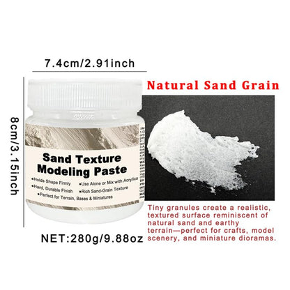 Acrylic Modeling Paste 3D Art Texture Paste 9.88oz/280ml, Ideal for Wood/T-Shirts/Glass/Stone, Sculpting Material Fast Drying Gesso Alternative DIY Crafts Projects (Sand Texture Paint with Bags) ﻿ - color: Texture Paste with Bags
