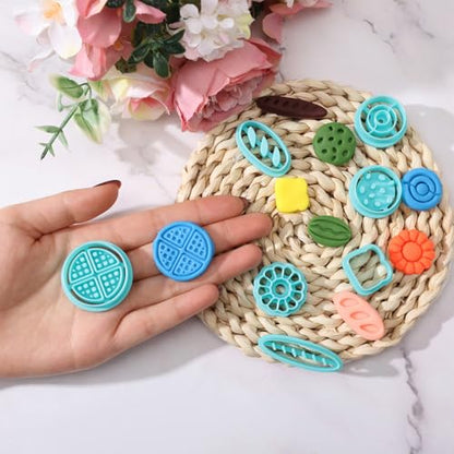 ORIGACH 17 Pcs Bread Polymer Clay Cutters Set | Bread Polymer Clay Cutter for Earring Making Bakery Bread Clay Cutters for Jewelry Making - style: Bread
