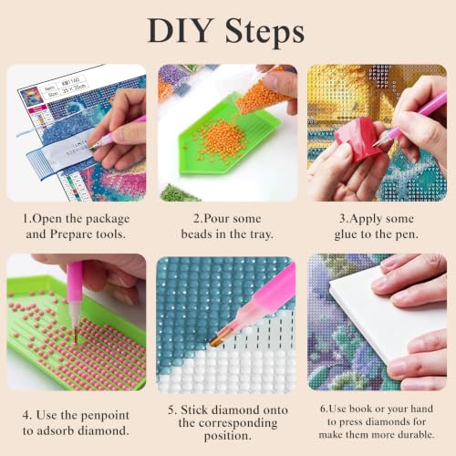5D Beach Sunset Diamond Art kits for Adults Beginners 13.8x13.8inch - color: KM1195-1