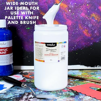 Handy Art Acrylic Gel Medium, 32 oz, Increase Viscosity, Transparent Finish - color: Gel Medium, size: 32 Fl Oz