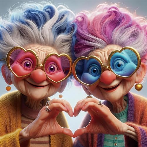 5D Diamond Art Kits For Beginners, DIY Diamond Painting Kit for Adults Funny Glamorous Grandma Full Drill Diamond Art Kit Colorful Pole Dance Lady 14x14 Inch - color: FYZZ-154