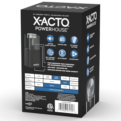 X-ACTO® Powerhouse® Electric Pencil Sharpener Black