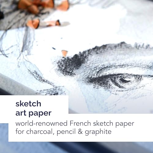 Canson Artist Series Sketch Book, Hardbound, 5.5x8.5 inches, 108 Sheets - Lay Flat Art Notebook (Pack of 3) - size: 5.5"X8.5" (Pack of 3)