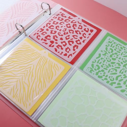 Leopard 5.5x5.5in Cheetah Animal Cow Print Skin Reusable Painting Template Stencils for Cake, Cookie Decorating & DIY Projects - style: Animal Prints