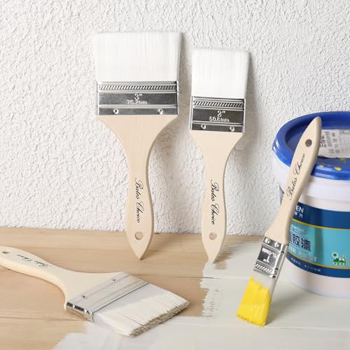 Bates- Chip Paint Brushes, 6 Pack, 1", 2", 3", Synthetic Bristles Painting Brushes, Paint Brushes Set, Chip Brush, Painting Brush, Wood Stain Brush Set, Chip Paint Brushes for Paint, Chip Brushes - size: 6 Pack, 1", 2", 3"