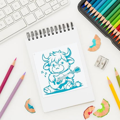 Keluna Highland Cow Stencils for Painting - 15 Pcs Animal Wood Burning Stencils, Farmhouse Cow Print Stencils for Crafts Reusable, Template for Painting on Canvas Wall Furniture Craft - style: highland cow