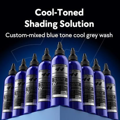 Tattoo Ink Color Mixing Solution, 2PCS Cool-Toned Shading Solution 8OZ and Color Mixing Solution 8OZ Premium Shading Solution TS701-240KIT