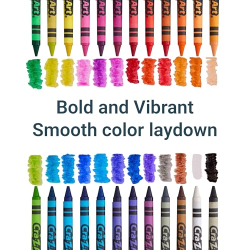 Bulk Crayons 24 Count, 12 Packs, Classroom Supplies for Teachers & Students, Back to School Essentials, Supplies for School, Home & Art Projects - size: 24 Count (Pack of 12)