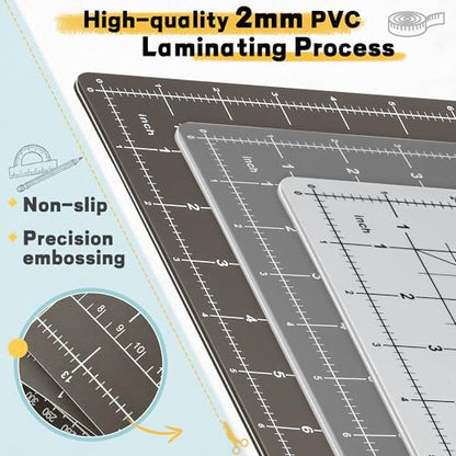 Self Healing Cutting Mat 18" x 12", A3 Double-Sided for Sewing & Quilting - color: Espresso Brown, size: A3:18‘’x12‘’