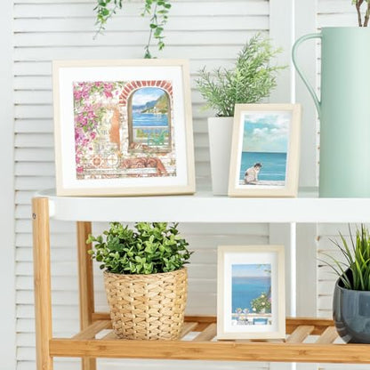 Scrapbook Paper, 24 Sheets 6"×6" 160gsm Single-Sided Patterned Cardstock - color: 24 sheets-seaside cabin