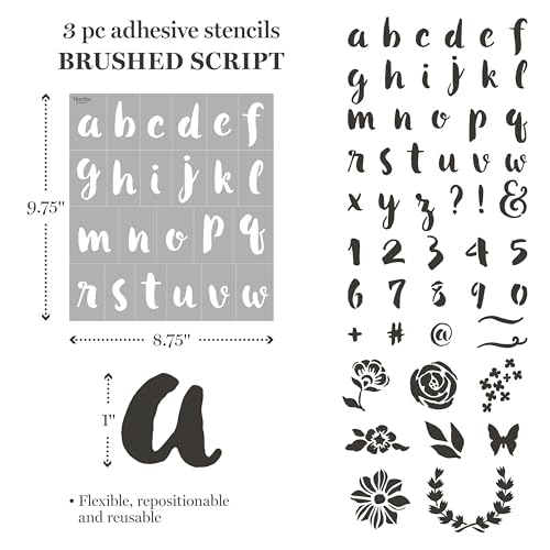 Martha Stewart, Modern Fonts Stencils and Tools Kit, 15 pc - style: Modern Fonts