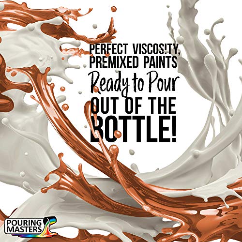 Pouring Masters Spice Cake Ready to Pour Acrylic Pouring Paint - Premium 8-Ounce Pre-Mixed Fluid Acrylic Paint - Fluid Art Supplies for Canvas, Wood, Paper, Tile & Rocks - color: Spice Cake