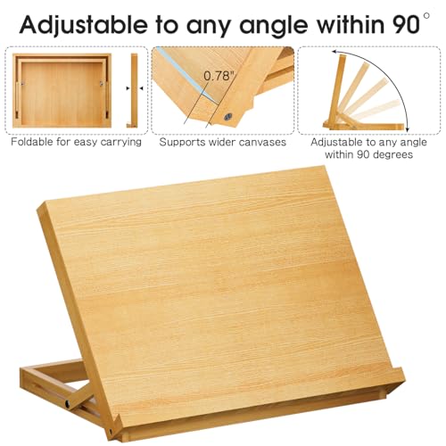 LUCYCAZ Tabletop Easel for Kids, Lightweight Art Easel for Painting - style: Tabletop Easel