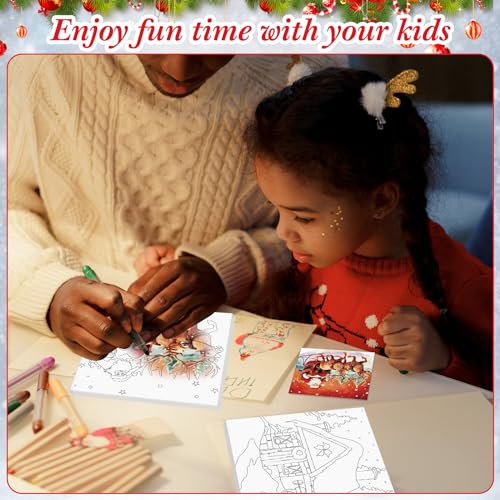 Sherr 12 Pcs Pre Drawn Canvas for Adults,Classic Xmas,8 x 8 Inch | Pre Printed Canvas, Sip and Paint Party Canvas Painting Kit, for Holiday Painting Crafts Favor - size: 8 x 8 Inch, style: Classic Xmas