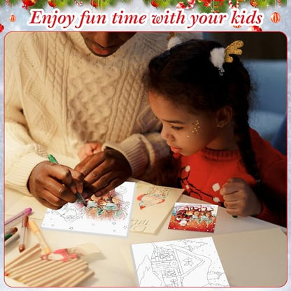 Sherr 12 Pcs Pre Drawn Canvas for Adults,Classic Xmas,8 x 8 Inch | Pre Printed Canvas, Sip and Paint Party Canvas Painting Kit, for Holiday Painting Crafts Favor - size: 8 x 8 Inch, style: Classic Xmas