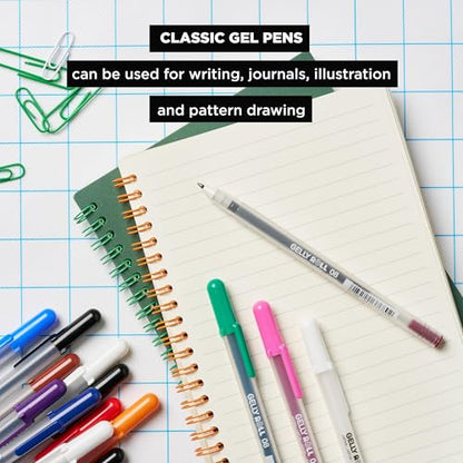 SAKURA Gelly Roll Gel Pens, Fine Point, 0.3 mm Line, Black, 6 Pack | Gel Ink Pen for Writing, Art & Drawing, Smooth Archival Quality Ink, Japanese Art Supply for Crafters - style: 6 Pen Pack