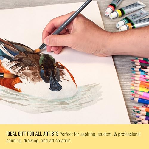 U.S. Art Supply 9" x 12" Premium Heavyweight Watercolor Paper Pad, 2-Pack - size: 9-x-12-inch