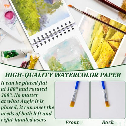 UZLU 6 Pack Watercolor Paper Pads, 5.5 x 8.5 Inch, 180 Sheets Total - size: 5.5x 8.5 in