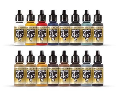 Vallejo WWII Allied Model Air Paint, 17ml (Pack of 16)