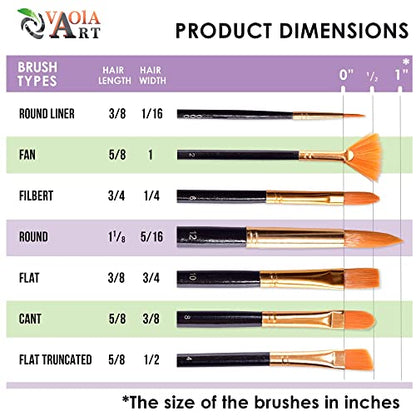 Paint Brush Set for Acrylic Painting Artist Paint Watercolor Brush Professional Oil Painting Brushes Small Craft Paint Brushes Face Paint Brushes Black Handle - color: Black Handle
