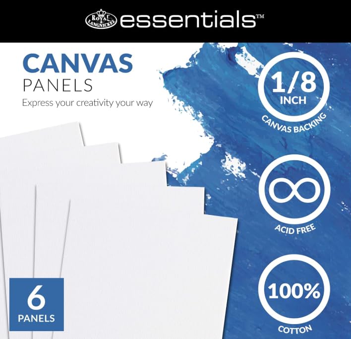 Essentials Premium Multimedia Canvas Panel, 16" x 20", 6 Pack