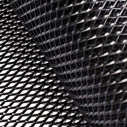 AggAuto Universal 40"x13" Car Grill Mesh 6x12mm Rhombic Hole Black | Aluminum Alloy Automotive Grille Insert Bumper, One of the Most Multifunctional Shape Grids 100x33cm - size: 6x12mm Rhombus - Black