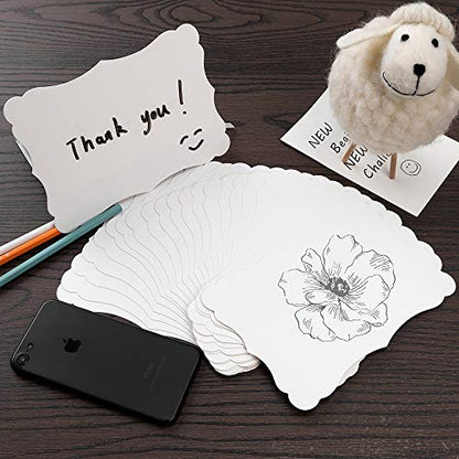 50 Pack Blank Kraft Greeting Cards, White, 4x6IN | Thick Cardstock Paper, For DIY Gift Cards, Menus, Baby Shower Invitations, Wedding Invitations - color: White, size: 4x6IN