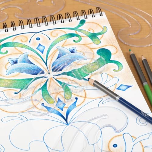 Acurit French Curve Set of 8 – Clear Plastic Drawing Templates for Sewing, Pattern Making, Drafting, Fashion Design, Architecture, Graphic Illustration – Smudge-Free Inking Edges